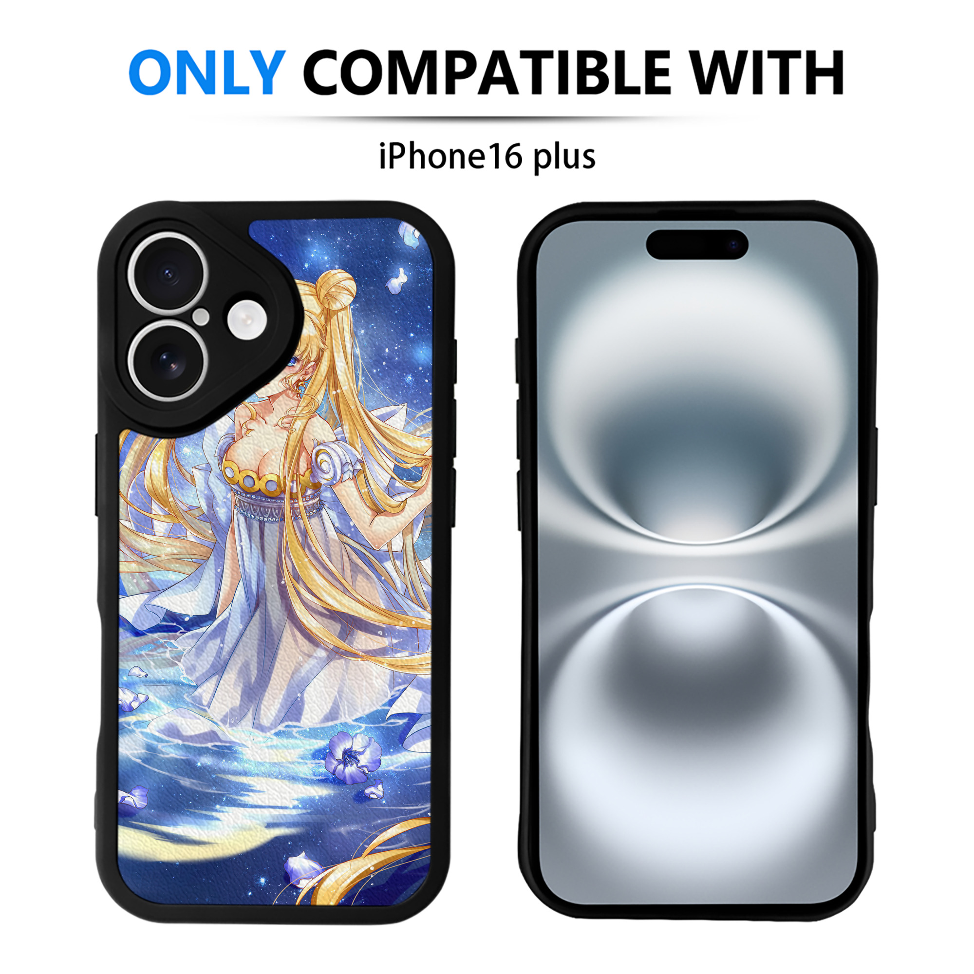 （画像用） 美少女戦士セーラームーン Sailor Moon 【iPhone 16シリーズ対応】シリコンスマホケース（レザー調） 材質：シリコン